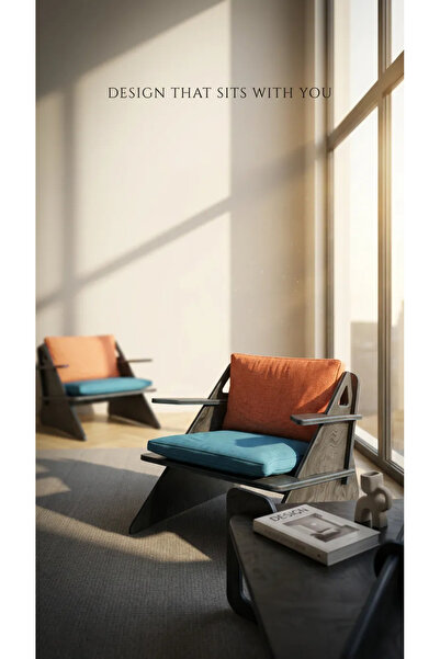 KUT TASARIM PRAKTURA-CRAFT Doğal Ahşap Çay Seti Meşe, Beyaz Sarı Kumaş (2 ADE...