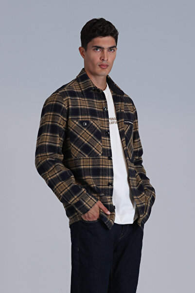 Lufian Cămașă de bază pentru bărbați Hammer, slim fit, bleumarin