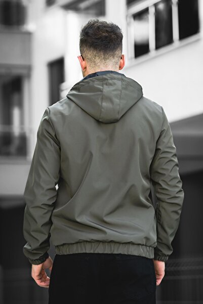 Oksit Bailey Suya Dayanaklı Slim Fit Erkek Kapüşonlu Mevsimlik Mont Yağmurluk