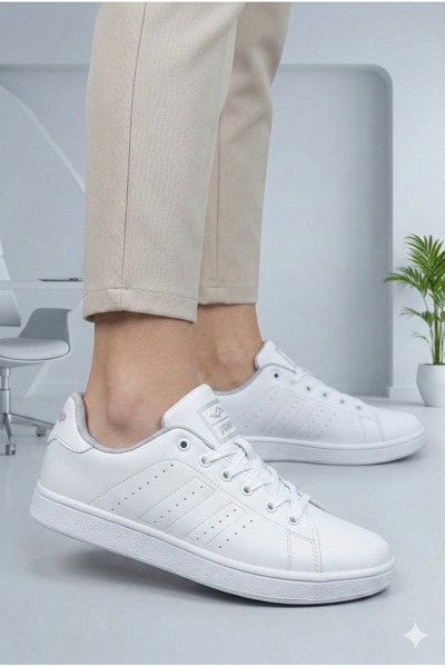 Jump Ženske muške unisex 29159 B1 dnevne sportske cipele Memory Sole BELE