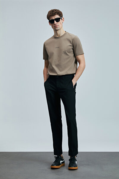 Lufian Marcus Μοντέρνο γραφικό μπλουζάκι με τρίχες καμήλας