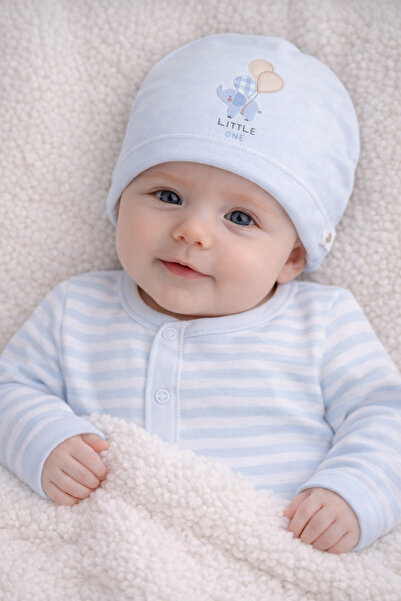 Caramell قبعة أطفال مطبوعة على شكل فيل من MY BABY KUMSAL بألوان ناعمة //1595