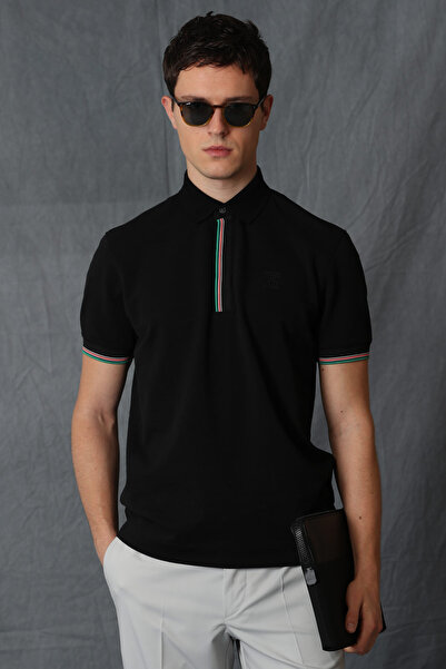Lufian Kard Smart Men's Polo T-Shirt Black
