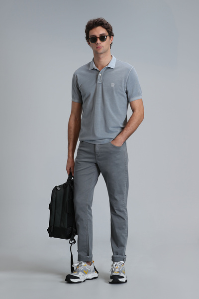 Lufian Pantaloni pentru bărbați Helt Sports cu 5 buzunare, slim fit, verde