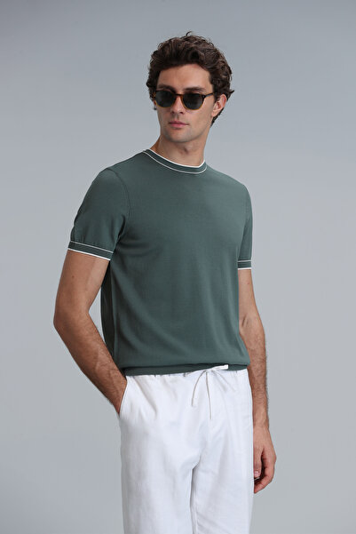 Lufian Ανδρικό πουλόβερ Steve Smoke Green