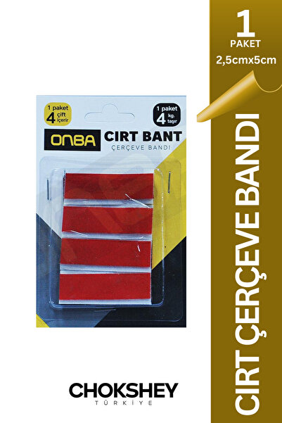 Onba Özel Üretim İz Bırakmayan Yüksek Kaliteli Süper Güçlü 2,5 cm x 5 cm 4'lü...