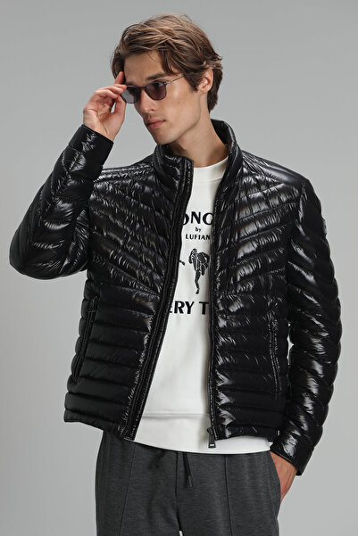 Lufian Palton pentru bărbați Luc Goose Feather Negru