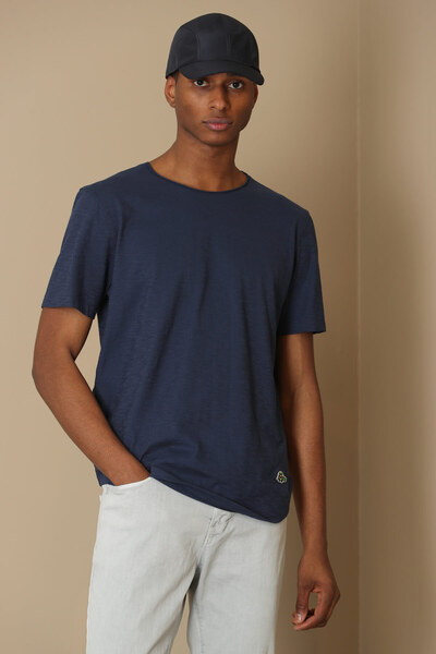 Lufian Tricou grafic Junya Modern Bleumarin