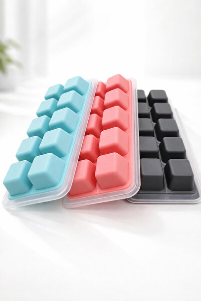 EcoVibe 3 Pieces Non-Stick Silicone Push-Pull Ice Box