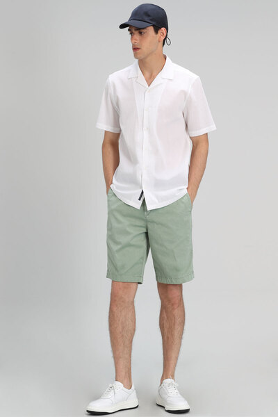 Lufian Zegler Spor Erkek Chino Şort Slim Fit Yeşil