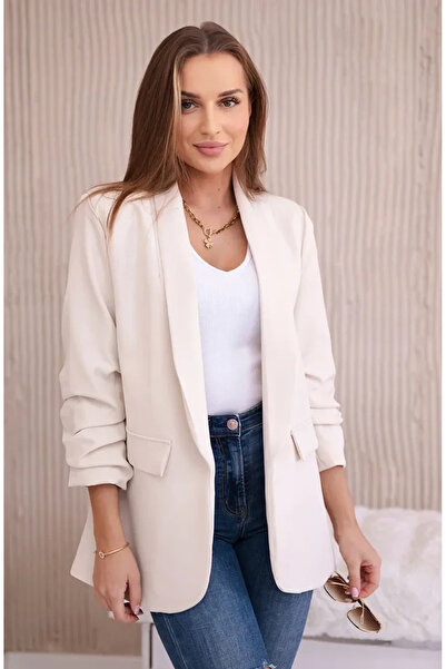 UniqueStore.ro Jachetă Fancy Butter, elegantă cu mâneci drapate - Mărime unică