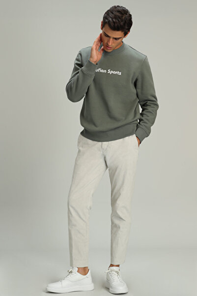 Lufian Sarp Kadife Men's Chino Pants Slim Fit Stone