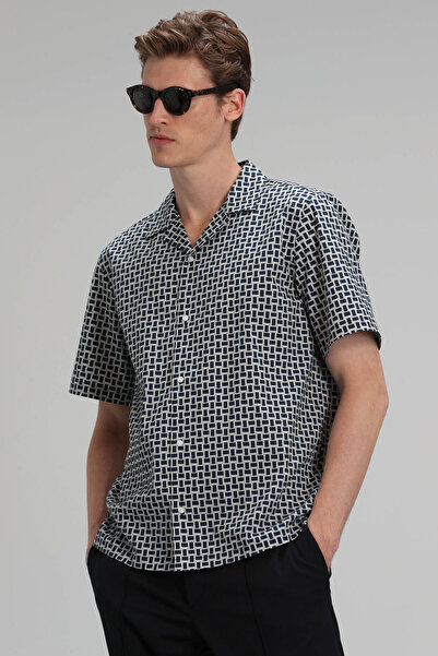 Lufian Laja Erkek Spor Gömlek Resort Fıt Gri