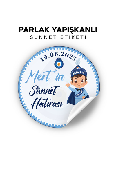 orixa Kişiye Özel Hediye Etiketi - Sünnet, Düğün, Bebek, Doğum Günü (YAPIŞKAN...