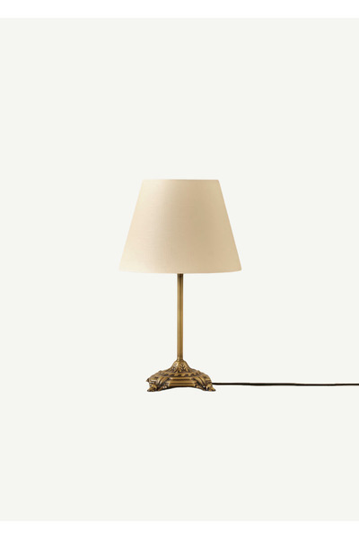 Bella Maison Marmo Antik Abajur Finlin Krem (Konik Başlık) (25x17x38 cm)