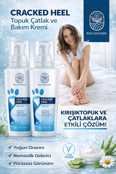 RAS DASHEN 2 Adet Topuk Kremi Yumuşatıcı Ayak Bakım Kremi Mantar Tırnak Topuk...