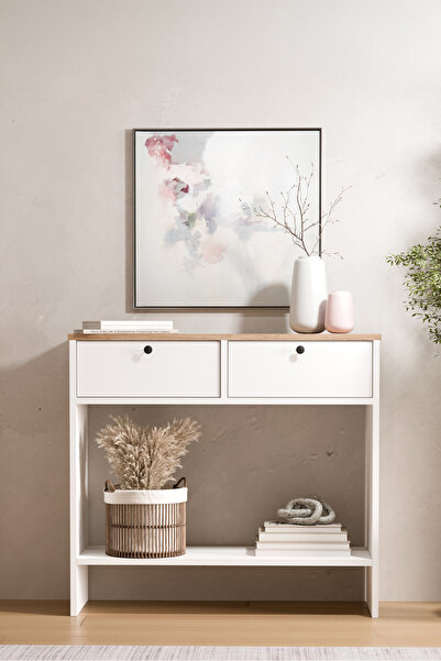 Yurudesign Nord Dresuar Kapaklı Sepet-Beyaz ND14-SW