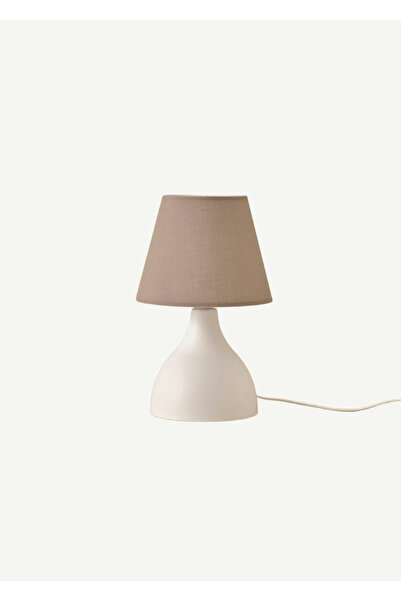 Bella Maison غطاء مصباح كونا برأس مخروطي بيج-أبيض (22x17x36 سم)