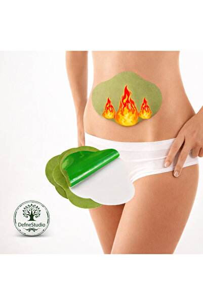 StoreWorld 10 Adet Bitkisel Göbek Bel Yakı Bandı, Göbek Isıtıcı, Detoks Bandı