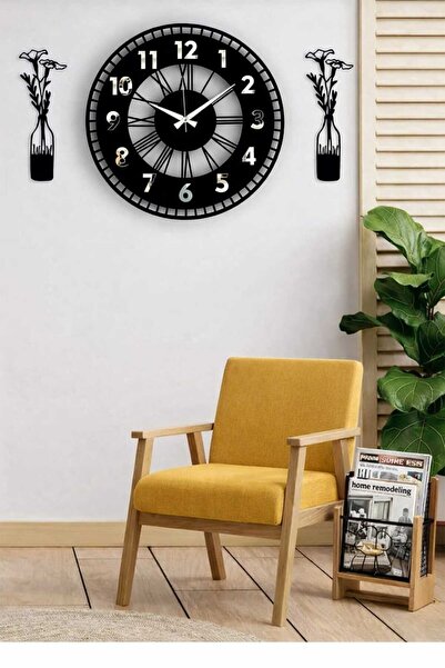 Genel Markalar SALON-ODA-İŞ YERİ HEDİYESİ kaliteli DUVAR SAATİ ÇOK ŞIK TASARIM