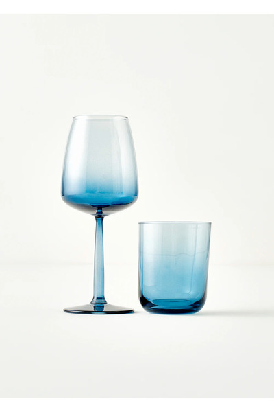 Bella Maison Soft Bardak-Kadeh Seti 12'li Mavi