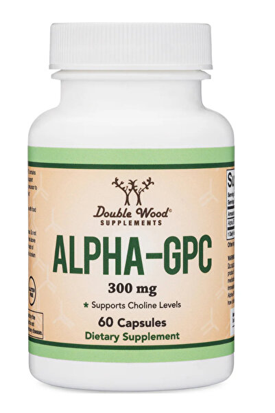 DOUBLE WOOD Alpha GPC Choline Brain Supplement for Acetylcholine (60 Count, 6...