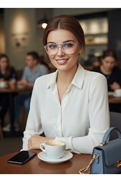 Olivier Philippe Fable White Blue Light Protection Glasses