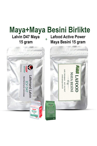 Lalvin ICV D47 Kırmızı ve Beyaz Fermantasyon Mayası ve Maya Besini Birlikte (...