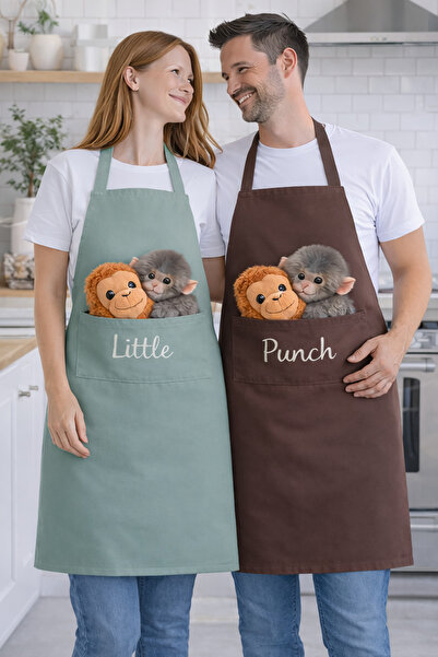 AYSHOME Ays Home Punch Monkey and Orangutan Kitchen Apron Set