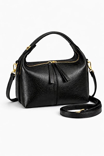ÇANTAM GELSİN γυναικεία μαύρη τσάντα χειρός και ώμου