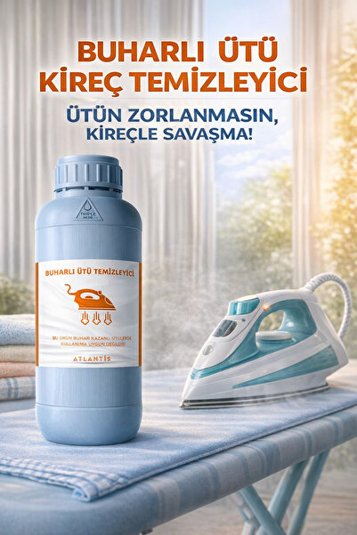 Atlantis Makine Kimya Temizlik Buharlı Ütü Temizleyici | Kireç Çözücü | 1 Litre