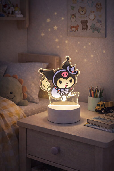 CNS GRUP 🌙✨ 3D LED ve Çift taraflı Gece Lambası – Dekoratif Kuromi Karakterl...