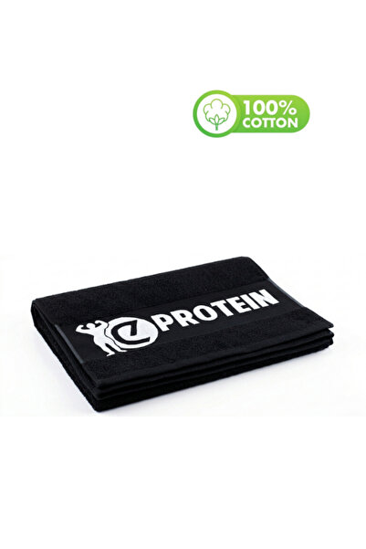 Eprotein منشفة تدريب الرياضيين: 100% قطن باللونين الأسود والأبيض
