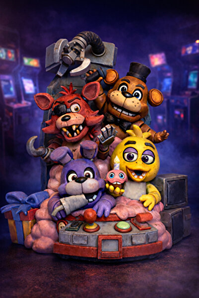 3D Five Nights at Freddy's Diorama Figür/Heykel - 13cm - Hediyelik / Koleksiy...