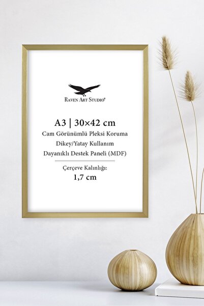 Raven Art Studio Ermitaj A3 Ebat 30cm x 42cm Altın Resim Fotoğraf Belge Poste...