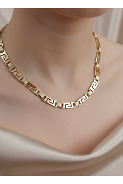 Xuping Meander Desen Kolye 14K Gold 45 CM