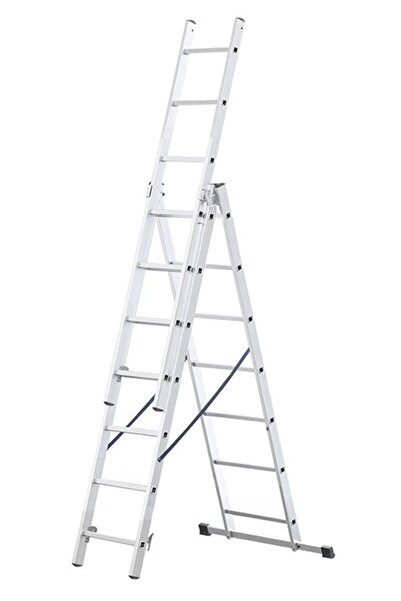 STRATEGIC Scara aluminiu 3 tronsoane 3×7 trepte, lungime maxima 4.58 m, fabri...