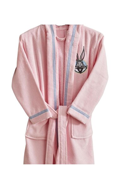 Looney Tunes Karaca Home 100% pamuk Pink Bugs Bunny Sa kapuljačom Dječji kućn...