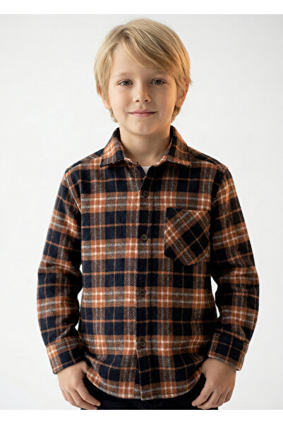 Doctor junior Chlapecká hnědá dřevorubecká košile