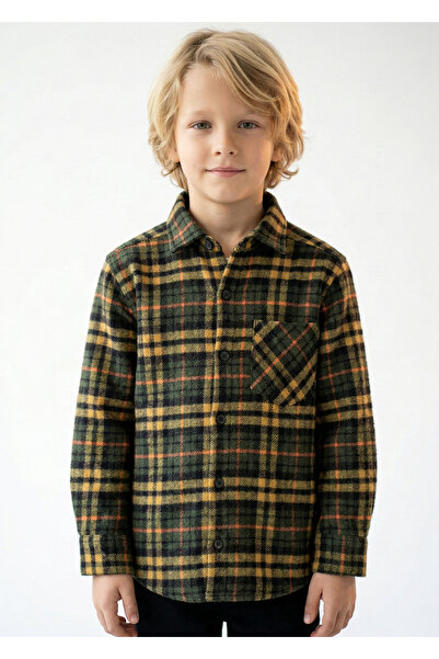 Doctor junior Риза дървосекач за момче в цвят каки