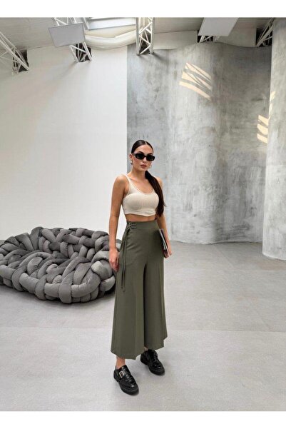 VİBE UNİCO 230 Gr Pantaloni cu cataramă metalică din poli viscoză completă di...