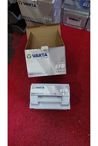 Varta Akü 12V 70 Ah Amper 760A Start-Stop EFB N70 2025.