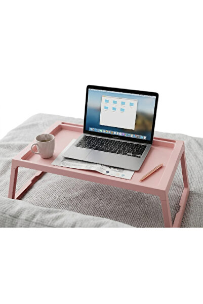 TrentonGCC طاولة كمبيوتر محمول قابلة للطي، وردية اللون، مناسبة للسرير، صينية ...