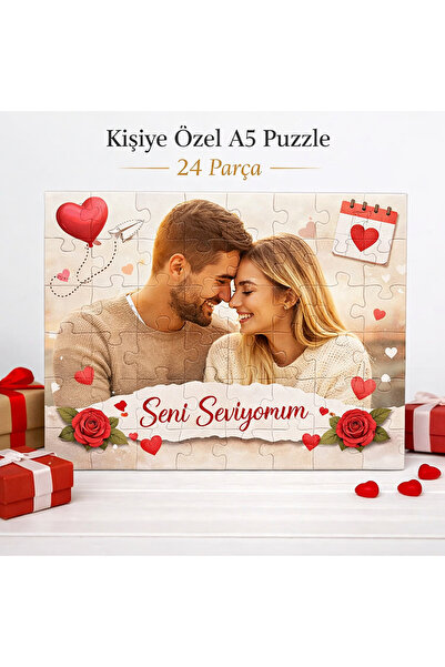 ZERAFET Kişiye Özel 24 Parça A5 Puzzle – Fotoğraflı Çocuk Yapbozu – Özel Bask...