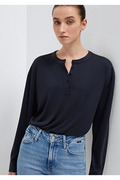 Mavi Μαύρο T-shirt από μείγμα Modal, Κανονική Εφαρμογή / Κανονική Γραμμή 1613...