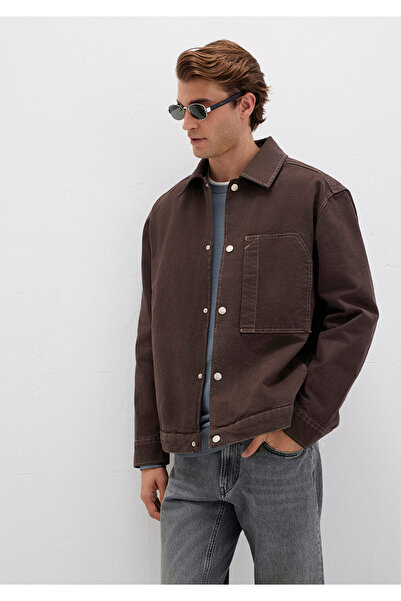 Mavi Cămașă maro cu detaliu de buzunar Oversize / Wide Cut 0211779-70219