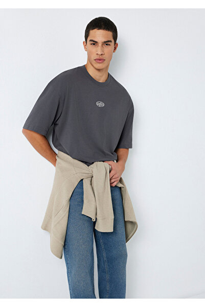 Mavi Mvjns Printed Anthracite T-Shirt Oversize / Wide Cut 0613215-80955