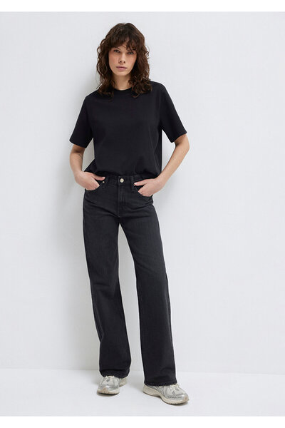 Mavi Siyah Basic İnterlok Tişört Loose Fit / Bol Rahat Kesim 1613820-900