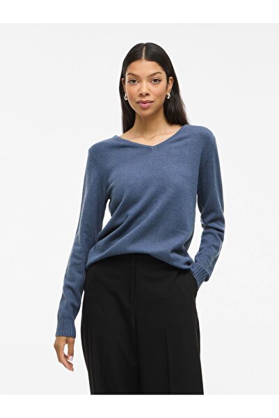 VILA Strickpullover VIRIL V-Ausschnitt