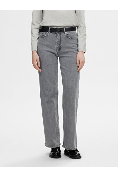 Selected Femme Wide Fit Jeans Graue